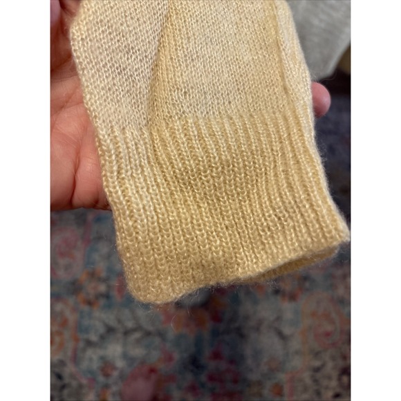 Woolrich Wool Blend Cream Winking Owl Sweater Sz Large - Picture 5 of 8